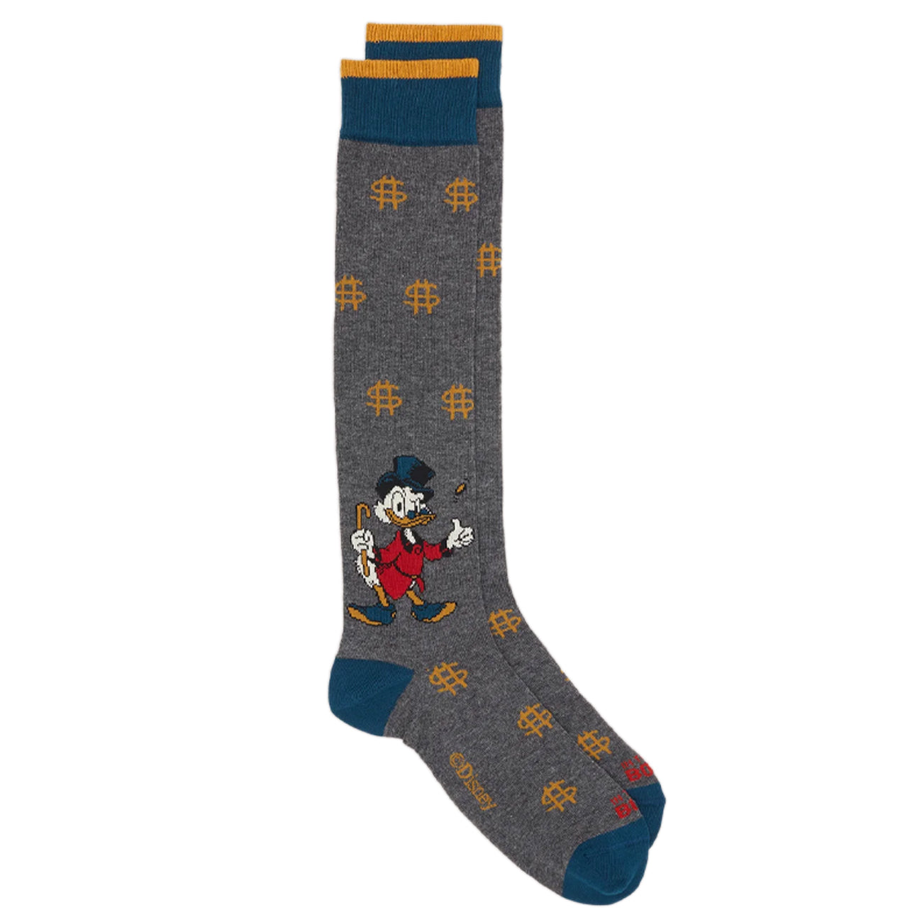 SOX IN THE BOX Calze Zio Paperone Dollar Unisex Grigio Scuro FW230013 2 GRIGIO SCURO 