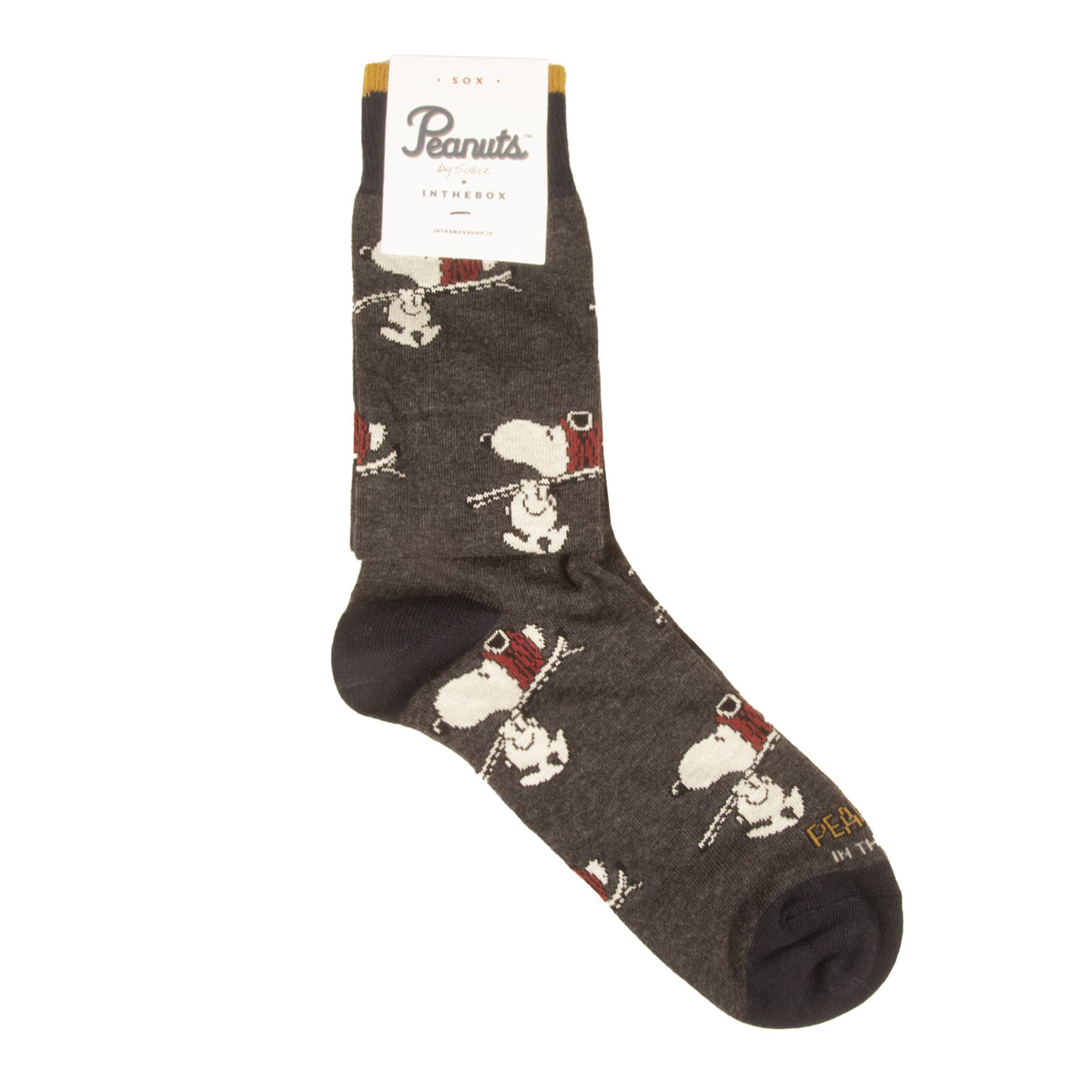 SOX IN THE BOX Calze Snoopy Ski All Over Unisex Grigio Scuro FW230018A 2 GRIGIO SCURO 