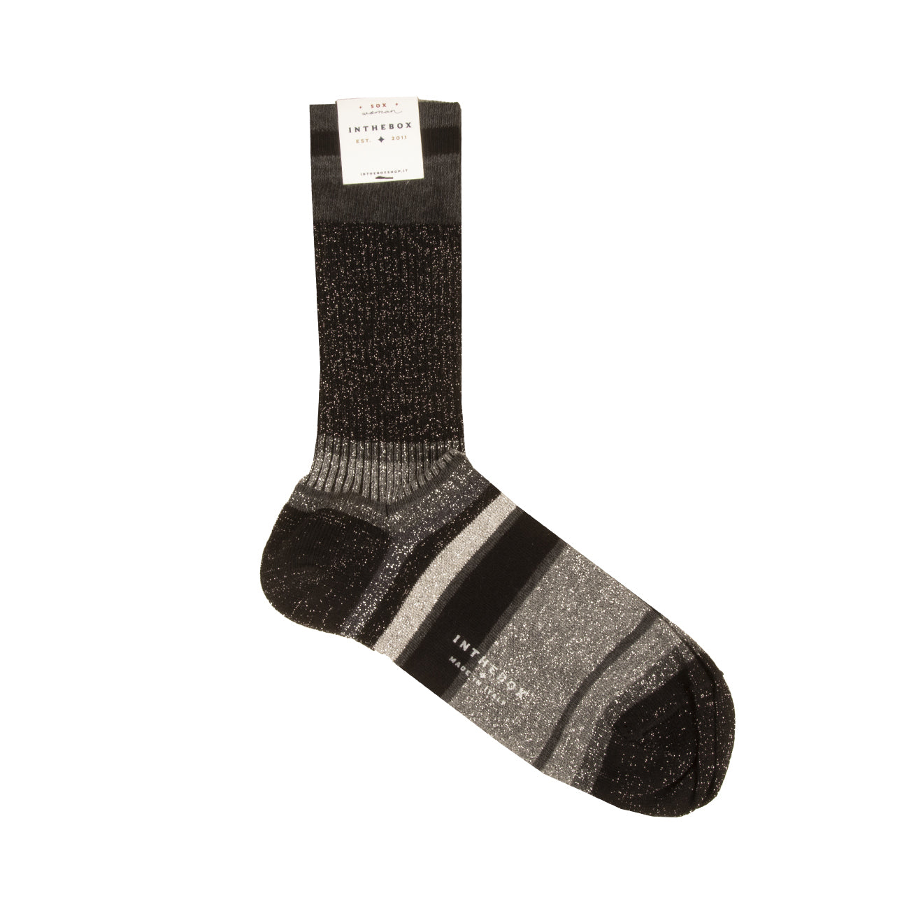SOX IN THE BOX Calze Stripe Stardust Donna Nero FW230083 11 NERO 