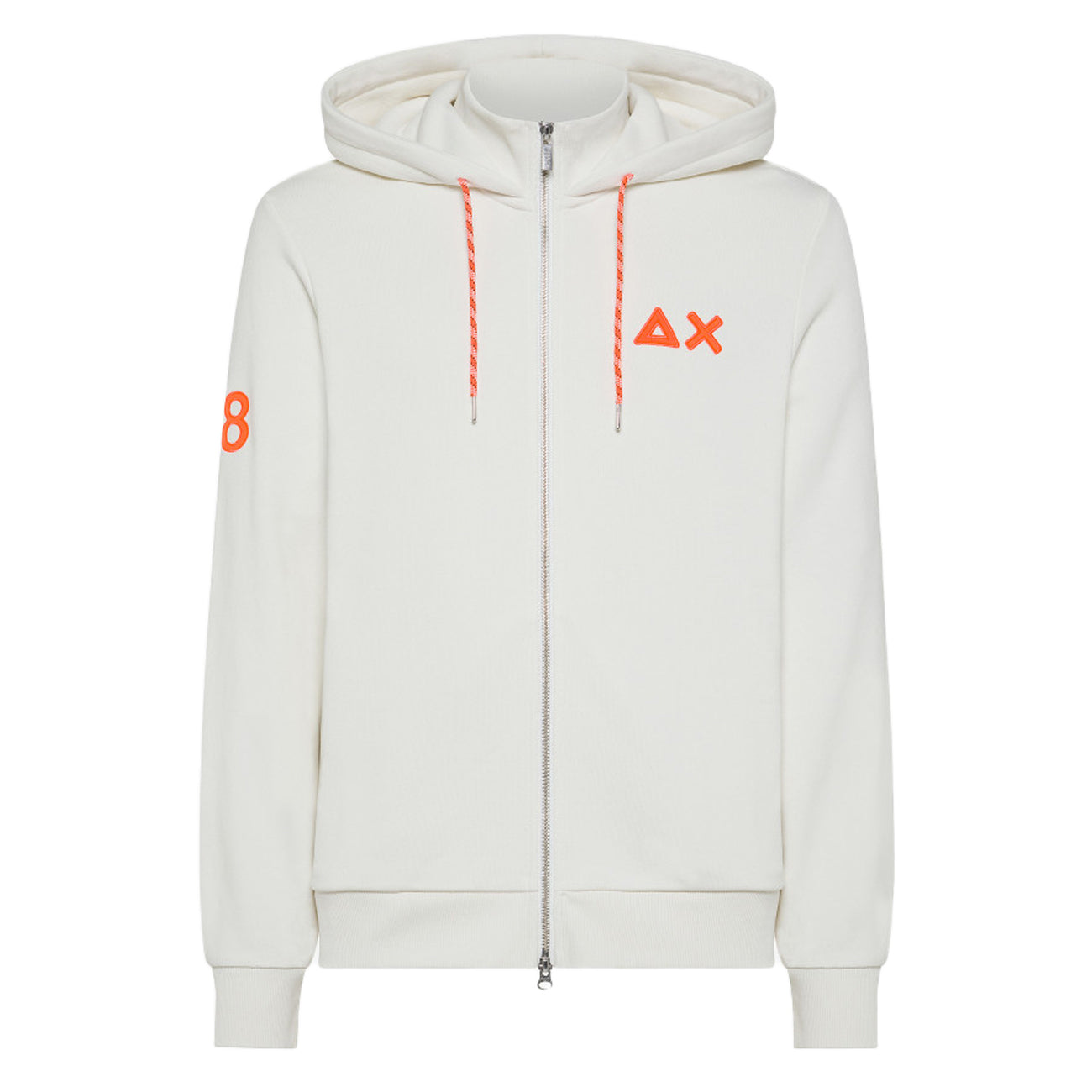 SUN68 Felpa Con Cappuccio Uomo Bianco F43119 31 BIANCO 