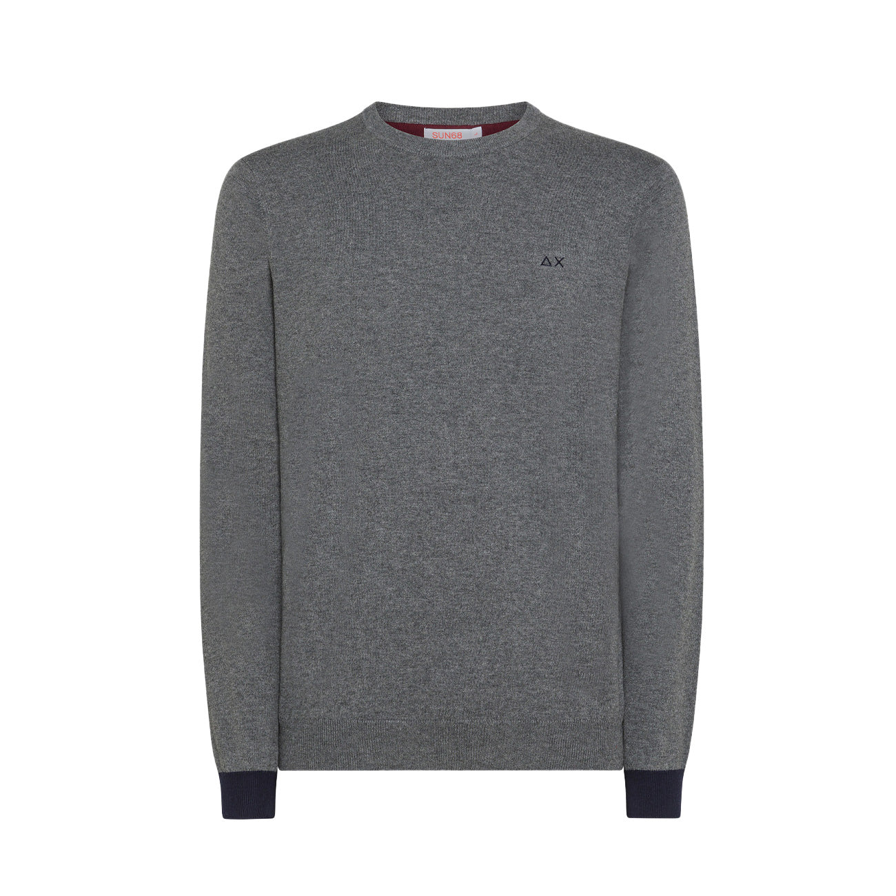 SUN68 Pull Con Toppa In Lana Uomo Grigio K43110 34 GRIGIO 