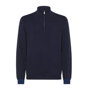SUN68 Maglia Strisce Zip Sui Polsini Uomo Blu Navy K43112 07 BLU NAVY 