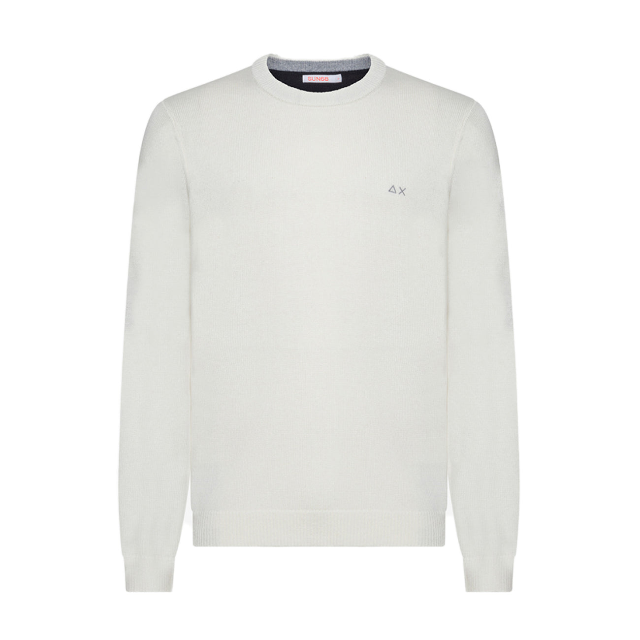 SUN68 Maglia Round Solid Color Uomo Bianco K43134 01 BIANCO 