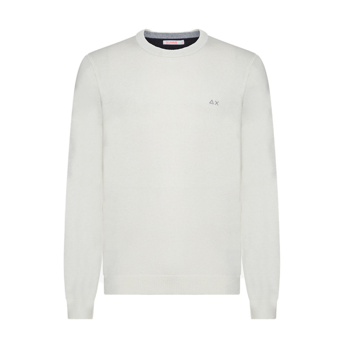 SUN68 Maglia Round Solid Color Uomo Bianco K43134 01 BIANCO 