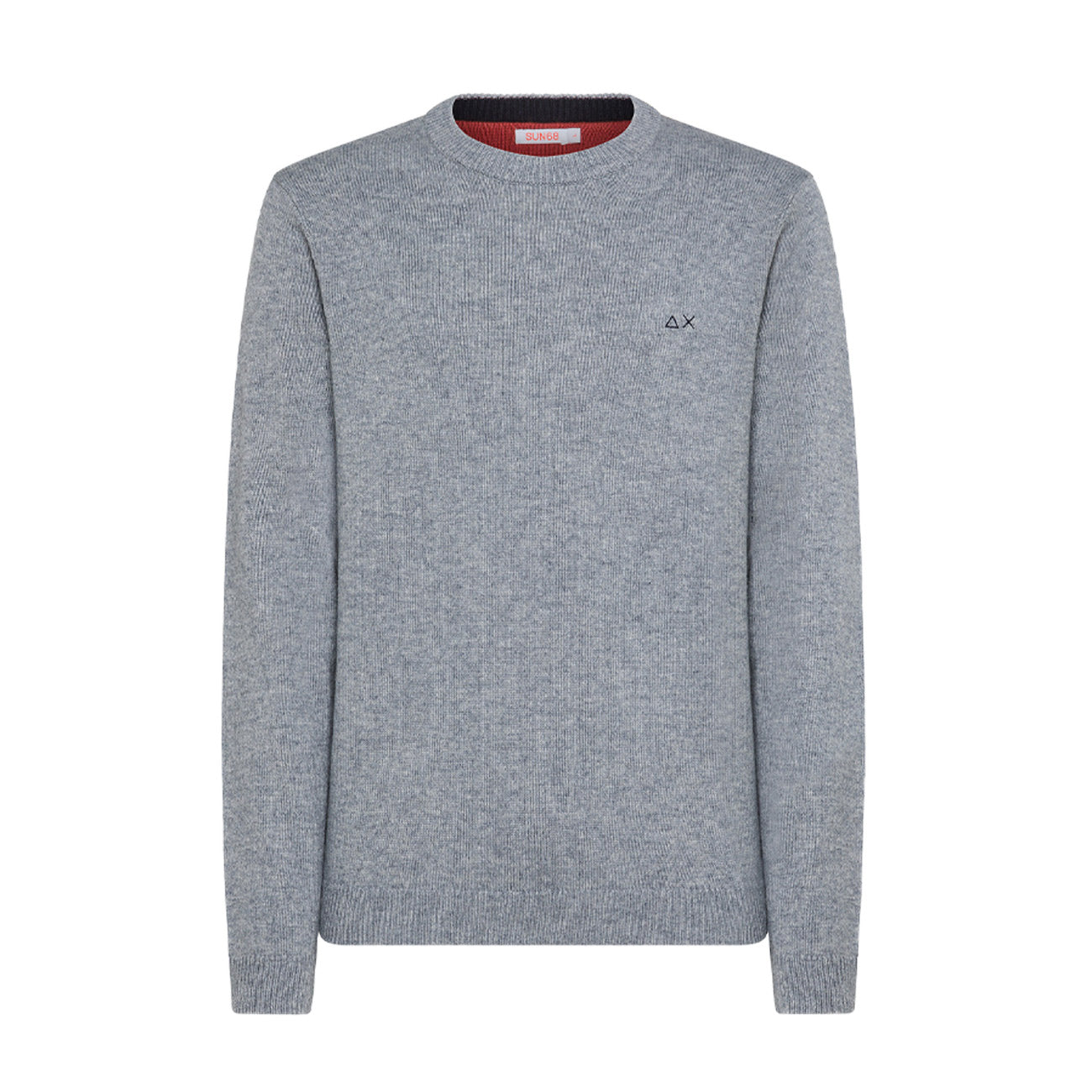 SUN68 Maglia Round Solid Color Uomo Grigio K43134 06 GRIGIO 