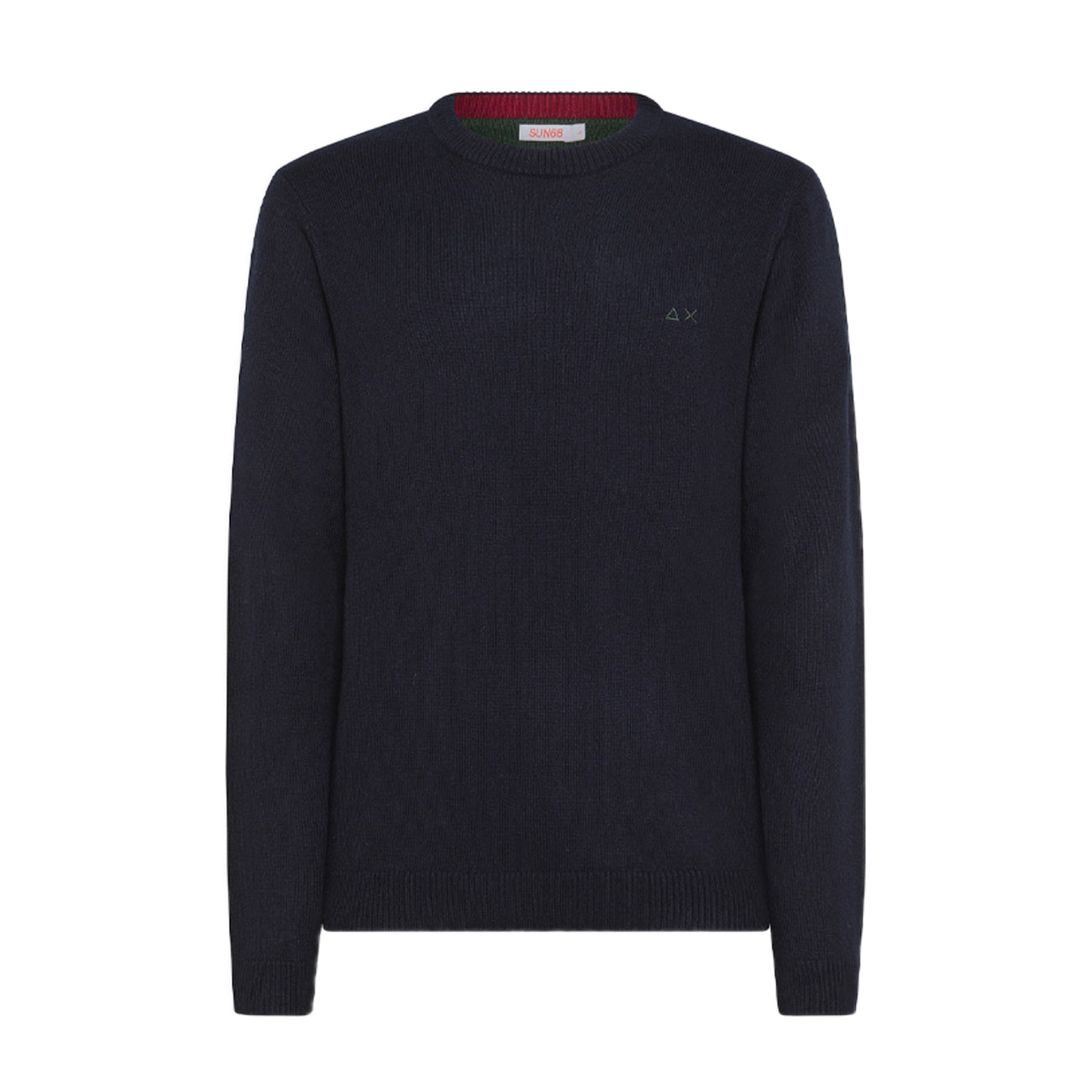 SUN68 Maglia Round Solid Color Uomo Blu Navy K43134 07 BLU NAVY 