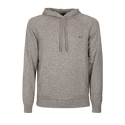SUN68 Felpa Solid Color In Misto Lana Uomo Grigio K43137 06 GRIGIO 