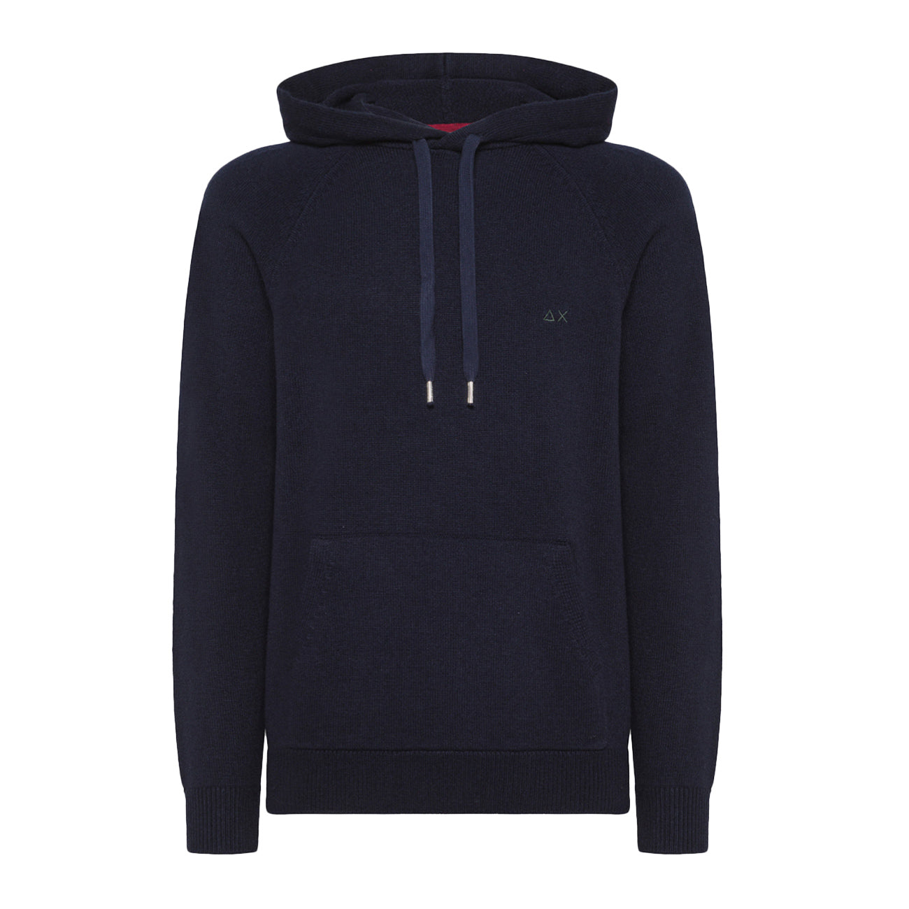 SUN68 Felpa Solid Color In Misto Lana Uomo Blu Navy K43137 07 BLU NAVY 