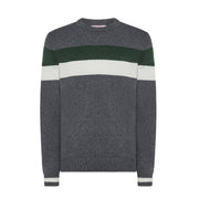 SUN68 Maglia Righe Tonde Uomo Grigio K43159 47 GRIGIO 