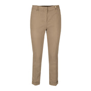 TELERIA ZED Pantalone In Cotone Donna Tortora CAMILA-QS 700 TORTORA 