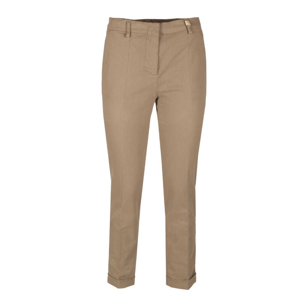 TELERIA ZED Pantalone In Cotone Donna Tortora CAMILA-QS 700 TORTORA 