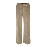 TELERIA ZED Pantalone In Velluto Donna Tortora ELLE-QVR 700 TORTORA 