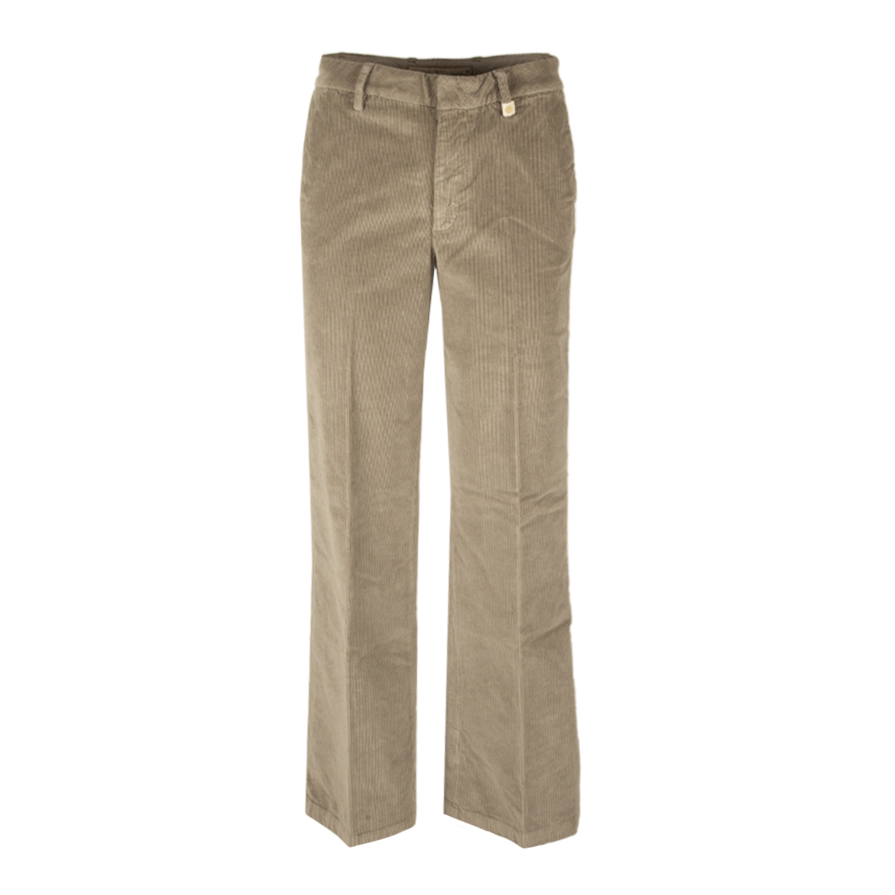 TELERIA ZED Pantalone In Velluto Donna Tortora ELLE-QVR 700 TORTORA 