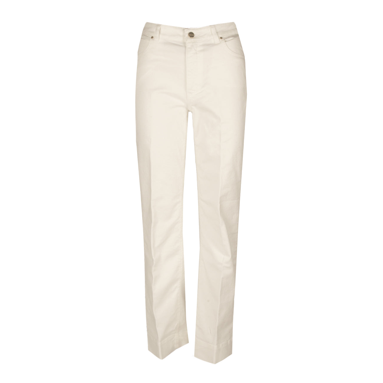 TELERIA ZED Pantalone In Gabardine Donna Natural SARA-Q8A 002 NATURAL 