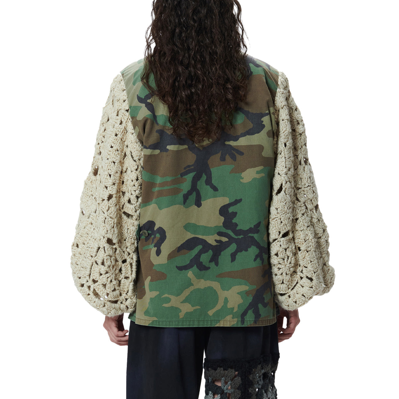 TU LIZE' Giacca Army Of Love Crochet Fiore Donna Beige TZWAL015 BEIGE 