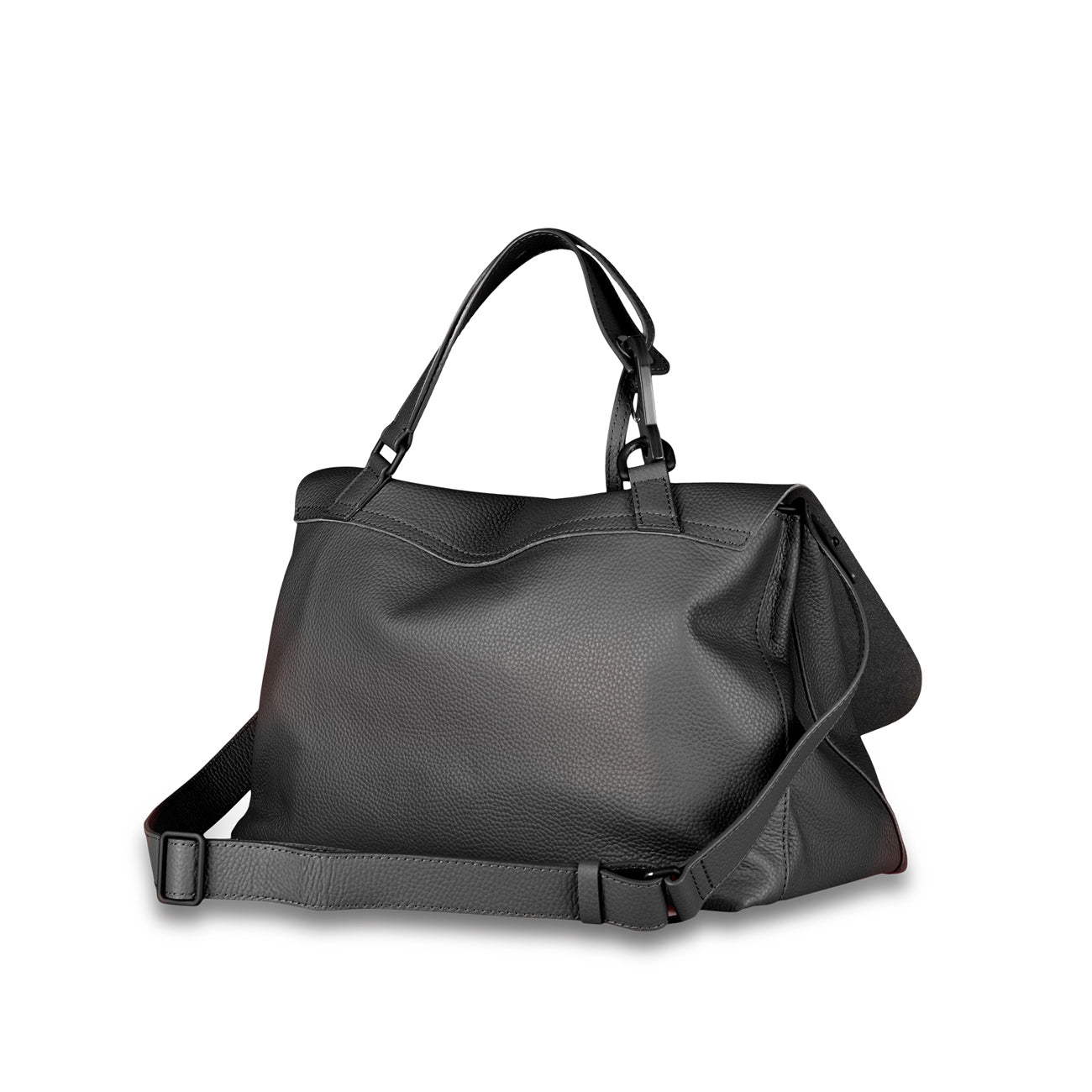 ZANELLATO Borsa Postina M Pura Hooked Donna Black Etna 068000 0650000 M Z0001 BLACK ETNA 