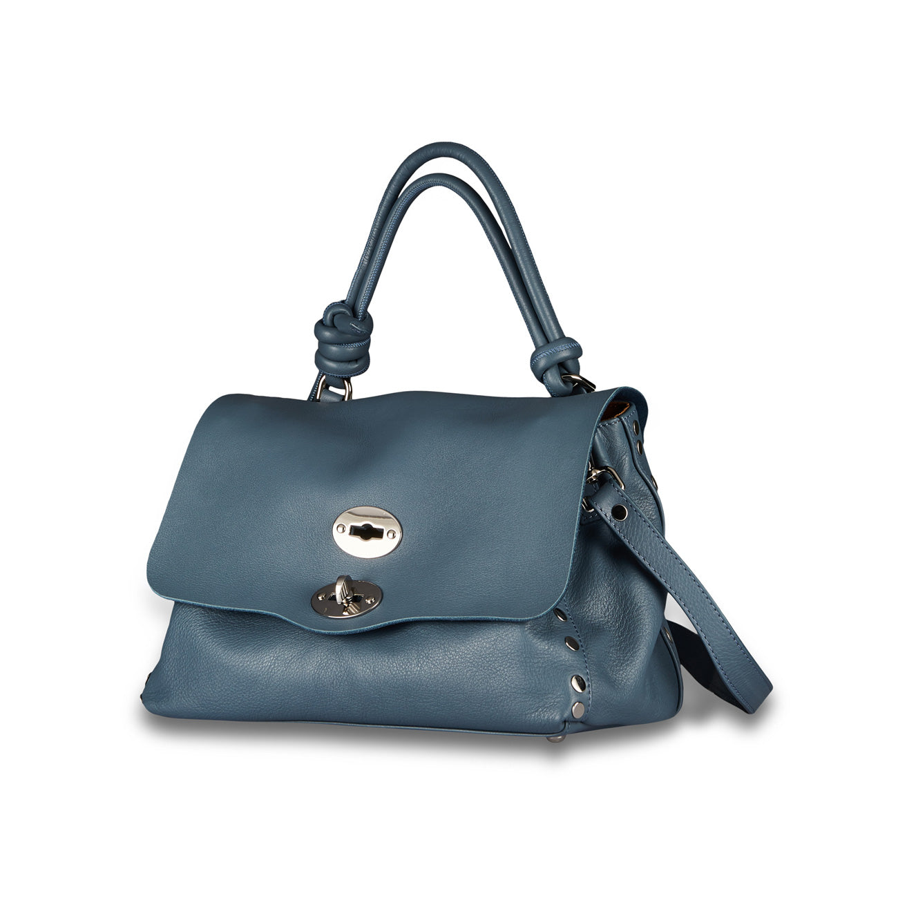 ZANELLATO Borsa Postina S Piuma Knot Donna Blue Atmosfera 068090 0660000 S Z0560 BLUE ATMOSFERA 