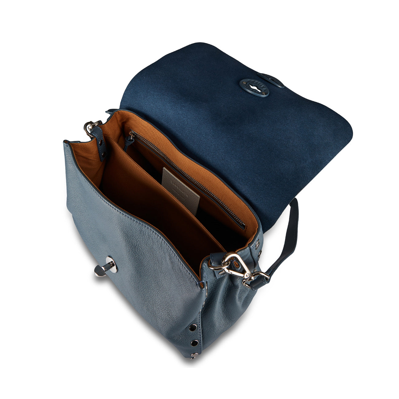ZANELLATO Borsa Postina S Piuma Knot Donna Blue Atmosfera 068090 0660000 S Z0560 BLUE ATMOSFERA 