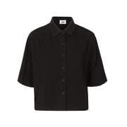 ALPHA STUDIO Camicia Crop Donna Nero AD-6671L 2161 NERO 