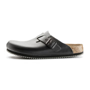 BIRKENSTOCK Sandali Boston Professional Leather Unisex Black 0060196 BLACK 