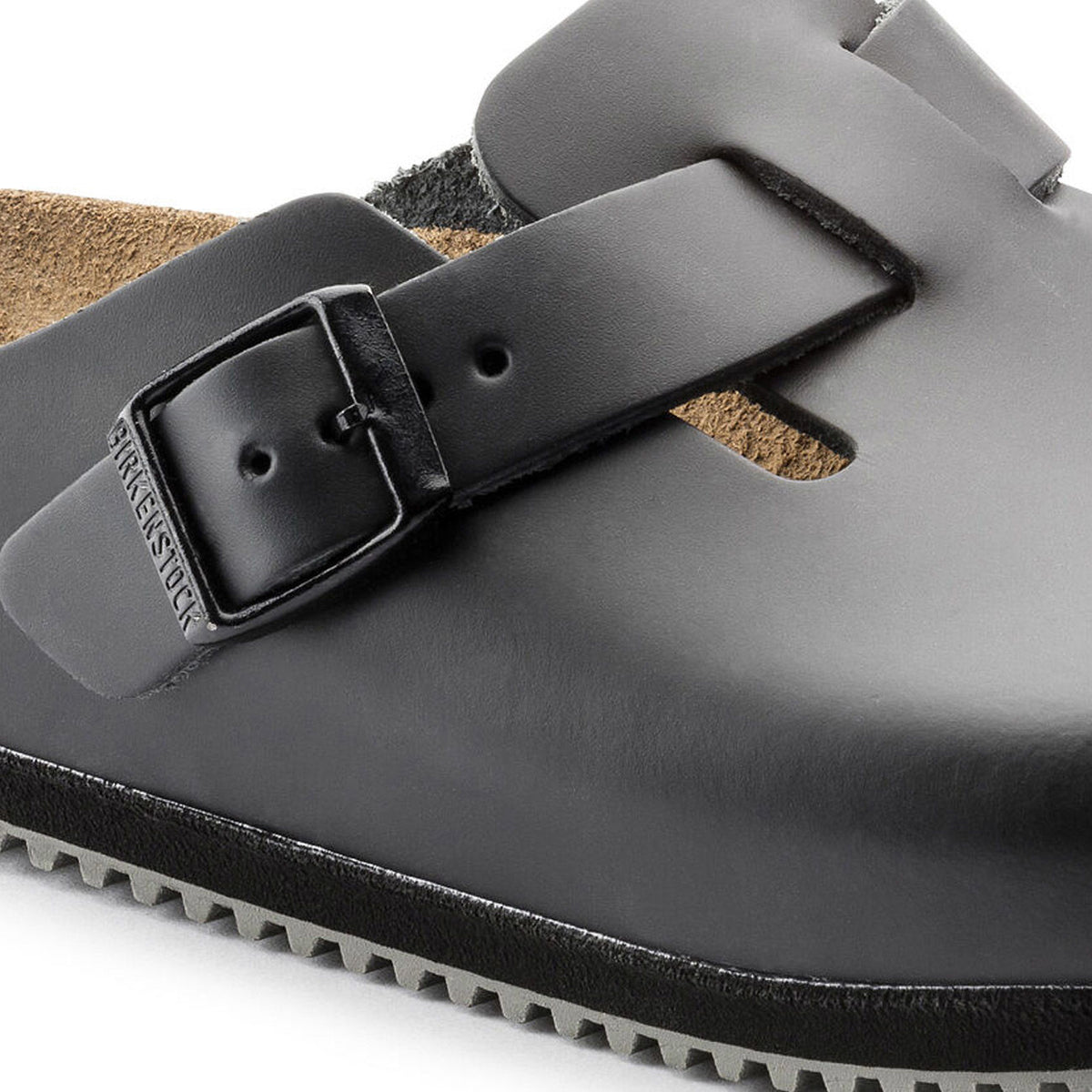BIRKENSTOCK Sandali Boston Professional Leather Unisex Black 0060196 BLACK 