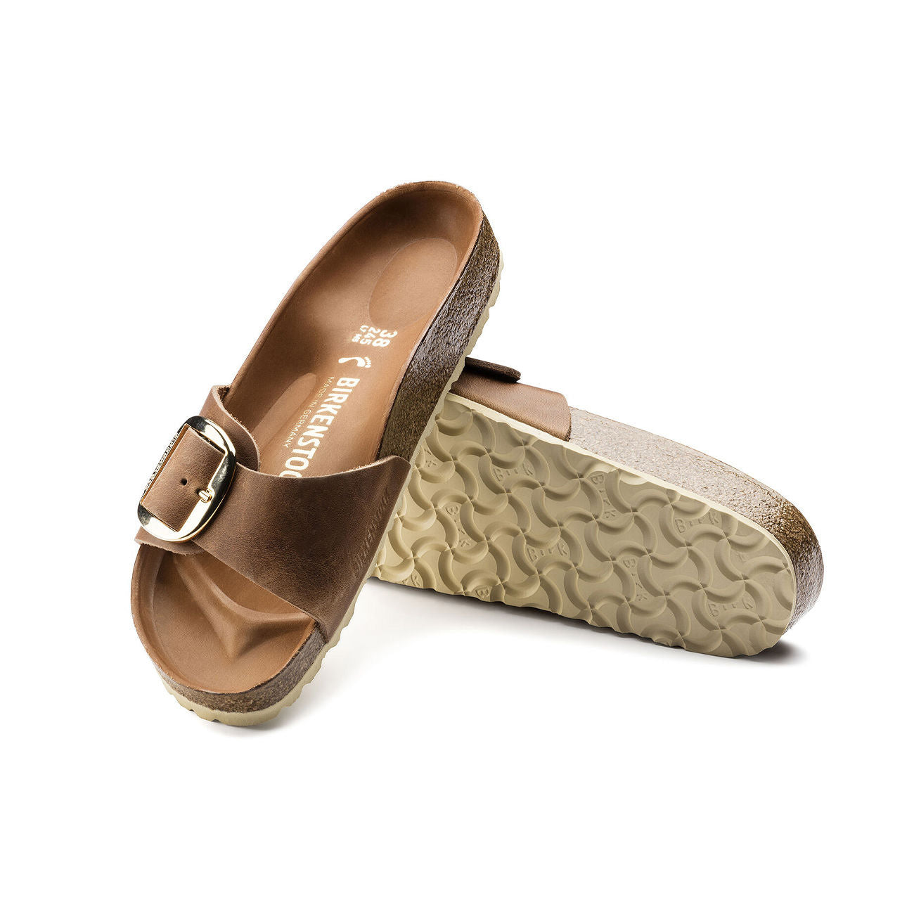 BIRKENSTOCK Sandali Madrid Con Grande Fibbia 1006525 COGNAC 