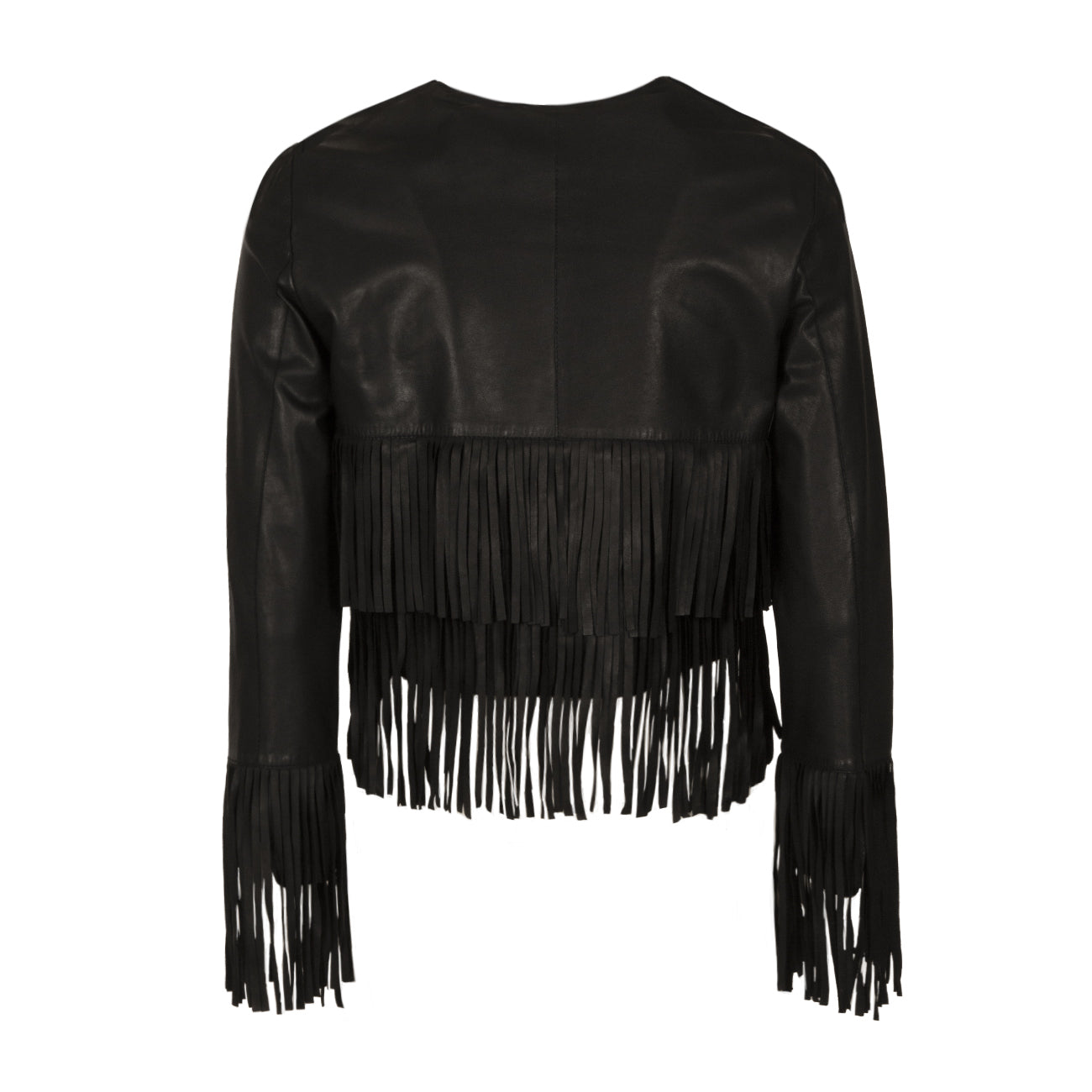 BULLY Giacca Crop Con Frange Donna Nero 7869/FR NNERO NERO 