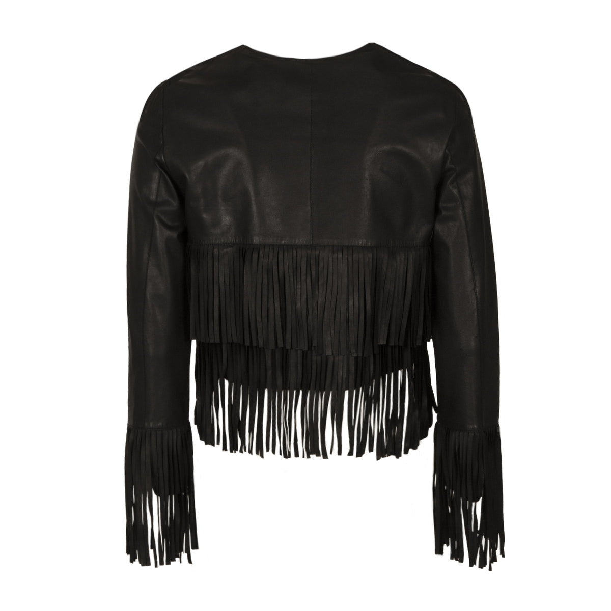BULLY Giacca Crop Con Frange Donna Nero 7869/FR NNERO NERO 