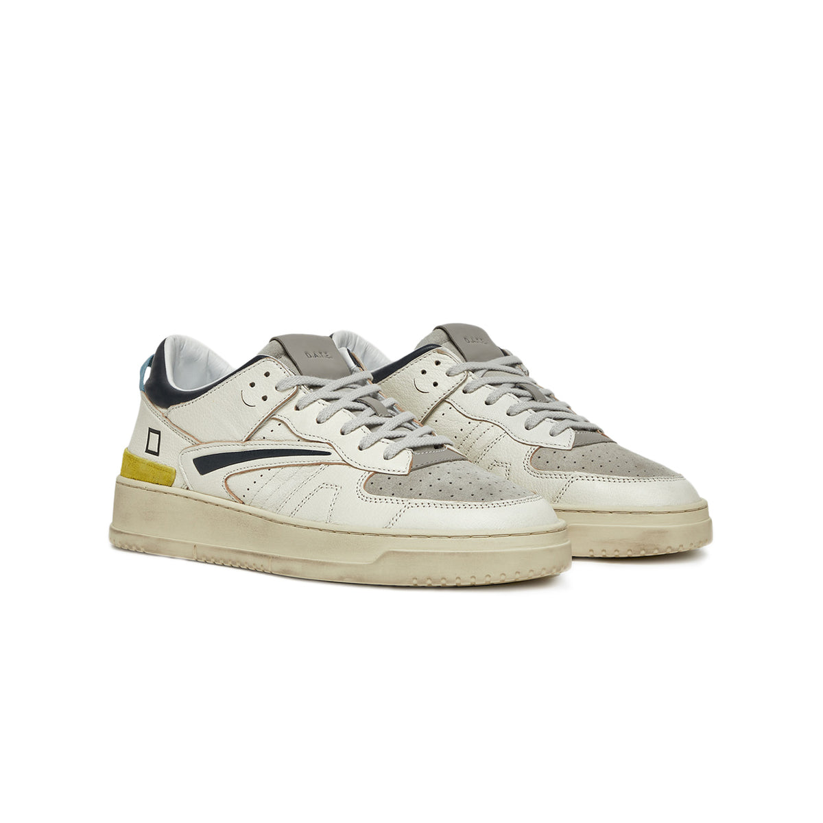 D.A.T.E. Sneakers Torneo Colored Uomo White Gray M401-TO-CO-WA WHITE/GRAY 