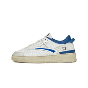 D.A.T.E. Sneakers Torneo Leather Uomo White Bluette M401-TO-LE-WE WHITE/BLUETTE 
