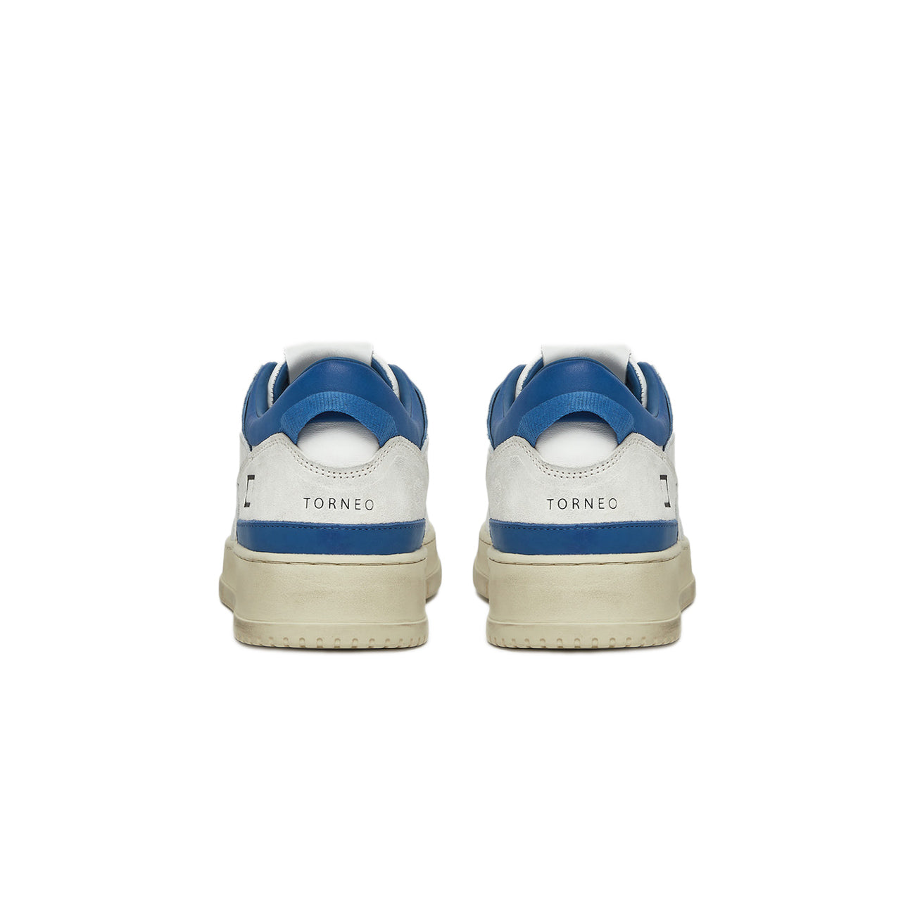 D.A.T.E. Sneakers Torneo Leather Uomo White Bluette M401-TO-LE-WE WHITE/BLUETTE 