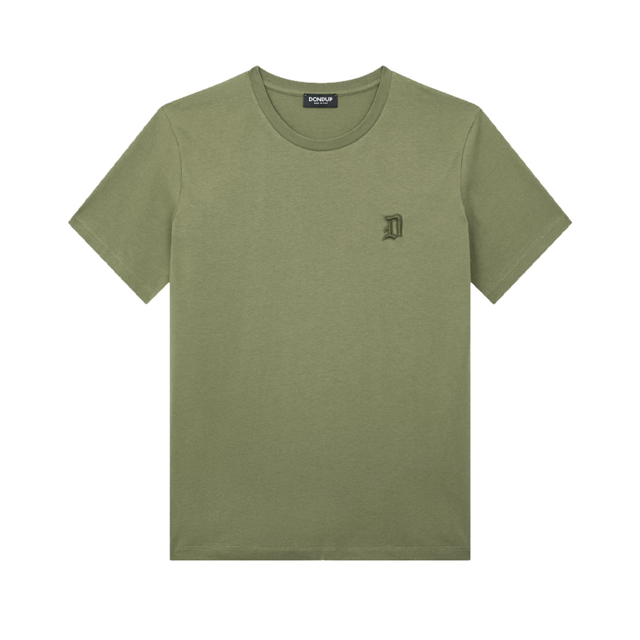 DONDUP T-Shirt Ricamata US198 JF0309U HN8 632 MILITARE 