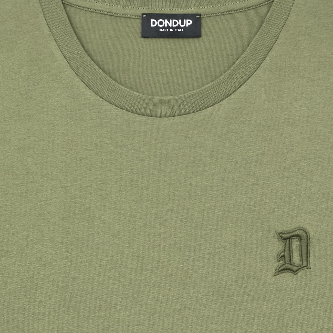 DONDUP T-Shirt Ricamata US198 JF0309U HN8 632 MILITARE 