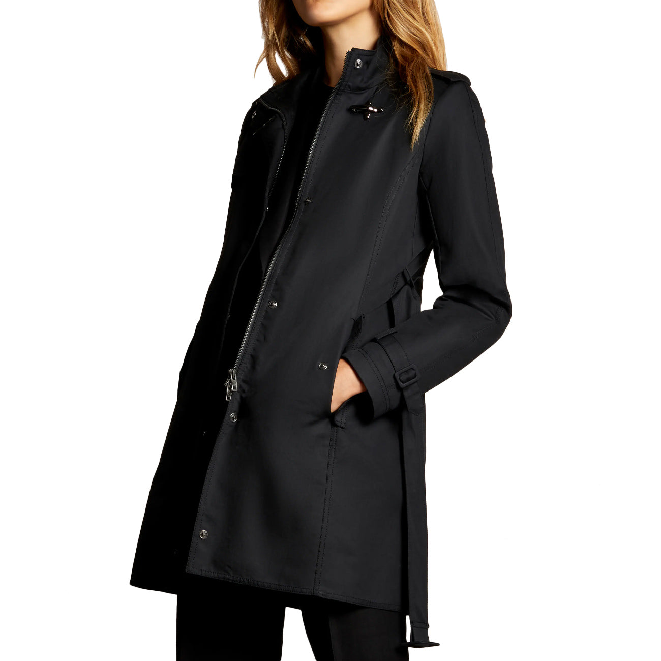 FAY Trench Virginia Lungo Donna Nero NAW50483940WAPB999 NERO 