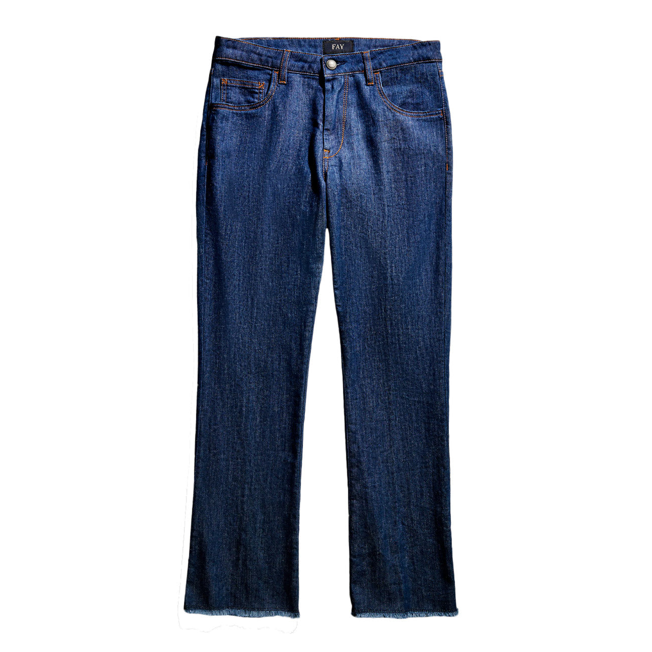 FAY Pantalone Denim Cropped Donna Bluette Chiaro NTW8648520LVWVU608 BLUETTE CHIARO 