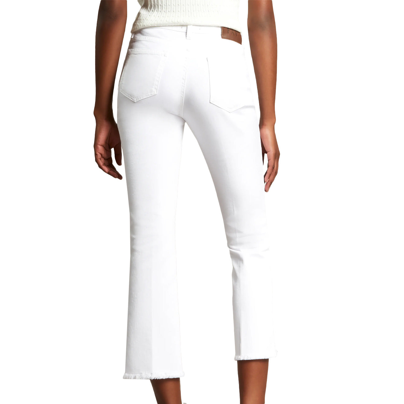 FAY Pantalone Cropped Donna Bianco NTW8648520TQVRB001 BIANCO 