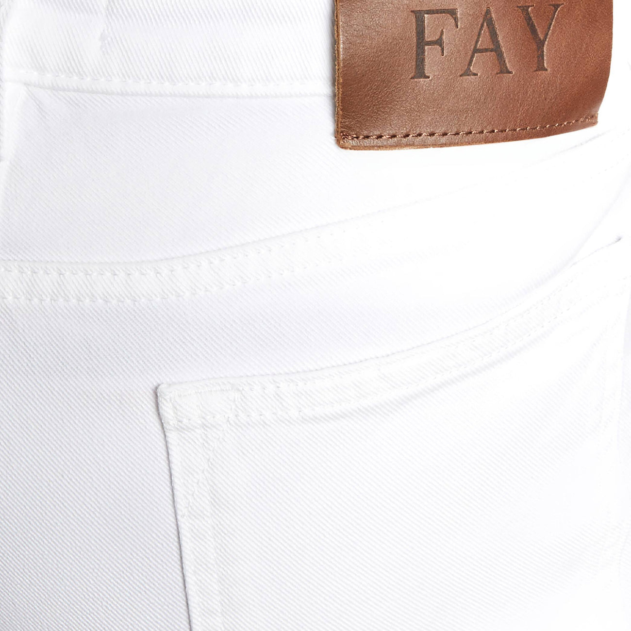 FAY Pantalone Cropped Donna Bianco NTW8648520TQVRB001 BIANCO 