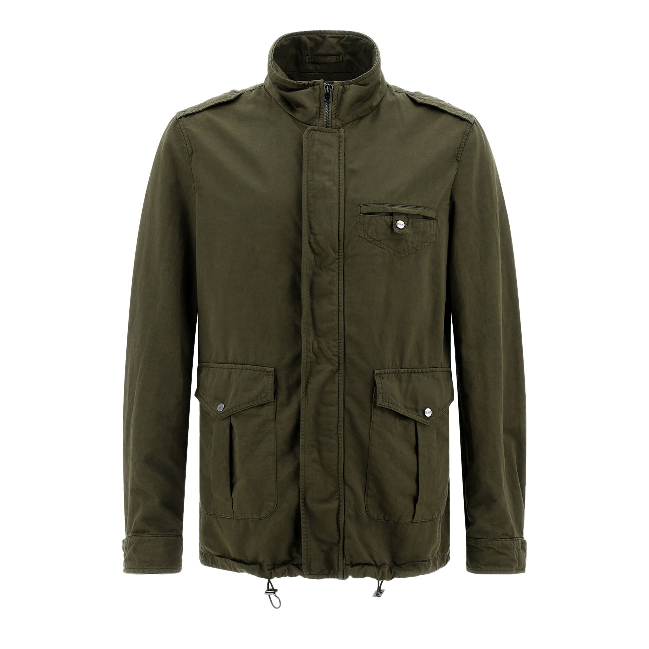 HERNO Field Jacket Garment Dyed Uomo Militare FI000112U13147 7730T01 MILITARE 