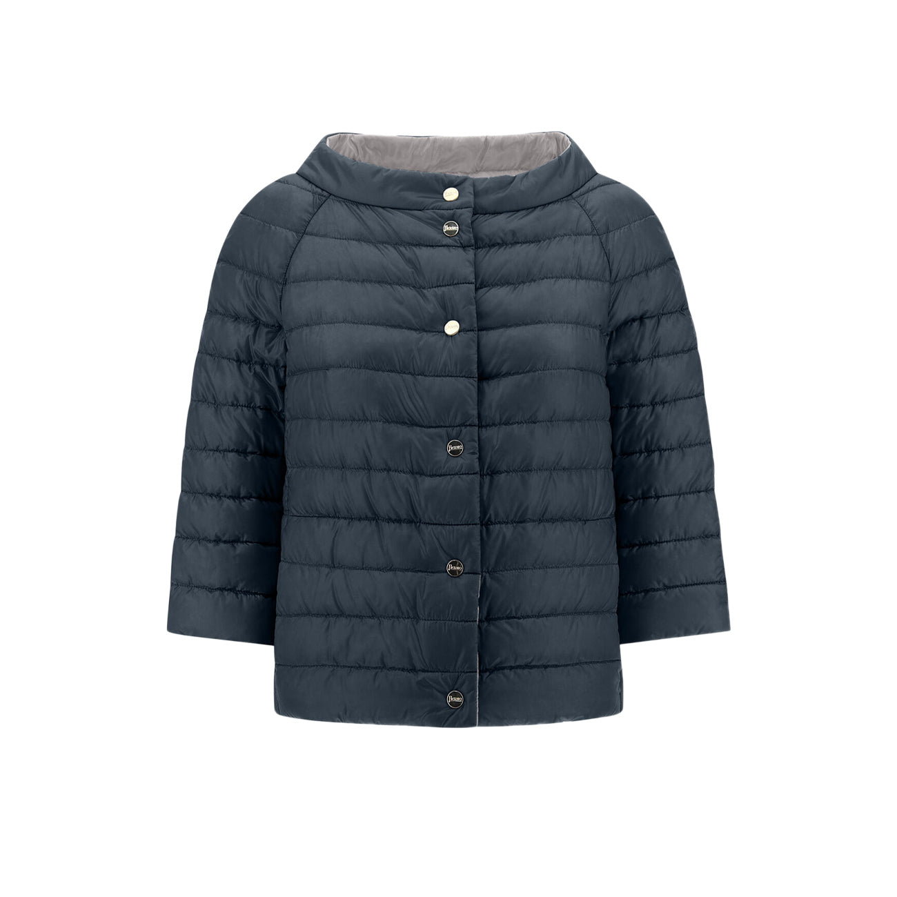 HERNO Piumino Corto Revers Donna Blue Grey PI0769D12017 9294 BLUE GREY 