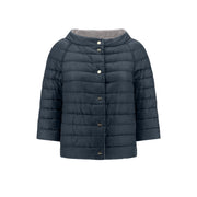HERNO Piumino Corto Revers Donna Blue Grey PI0769D12017 9294 BLUE GREY 
