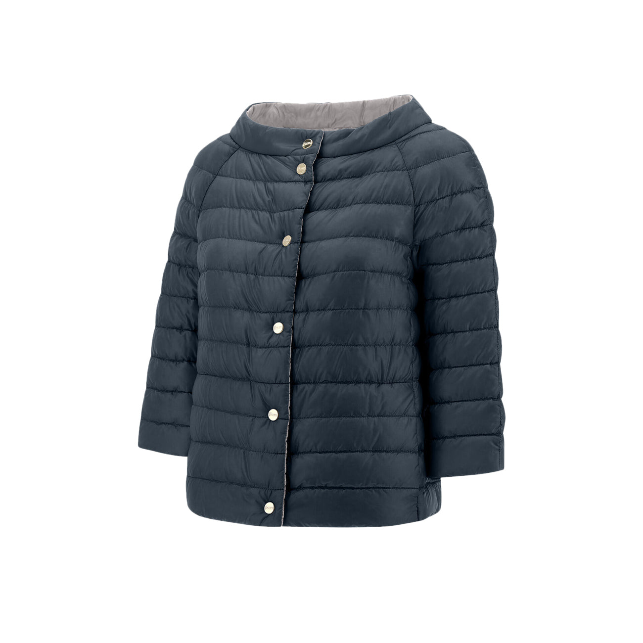 HERNO Piumino Corto Revers Donna Blue Grey PI0769D12017 9294 BLUE GREY 