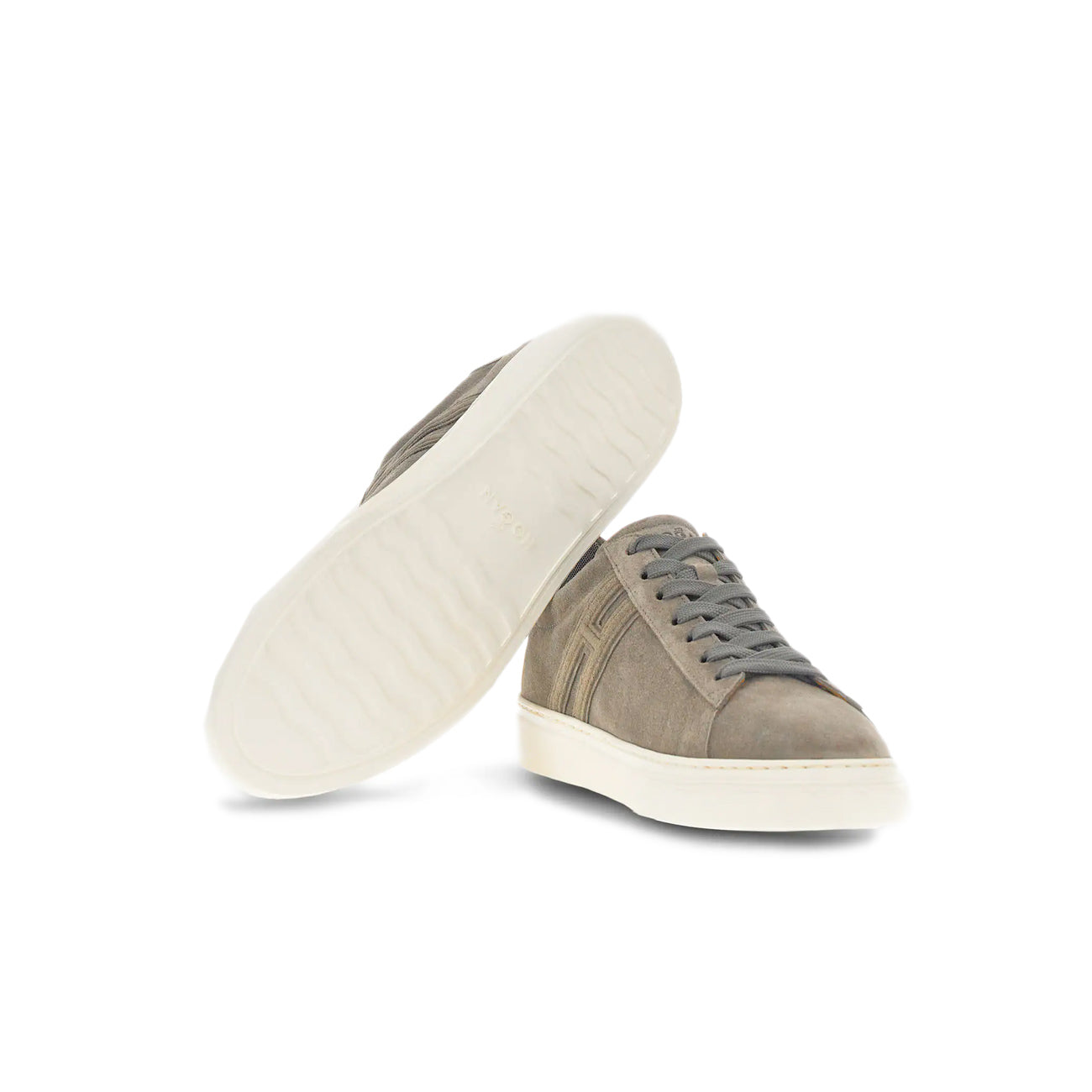 HOGAN Sneakers H365 Allacciato H Canaletto Uomo Palude HXM3650J310BTMC407 PALUDE 