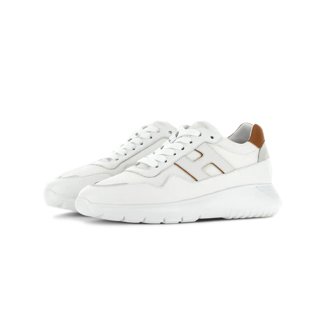 HOGAN Sneakers Interactive 3 Uomo Bianco Cuoio HXM3710EG30T4F0L2W BIANCO/CUOIO 