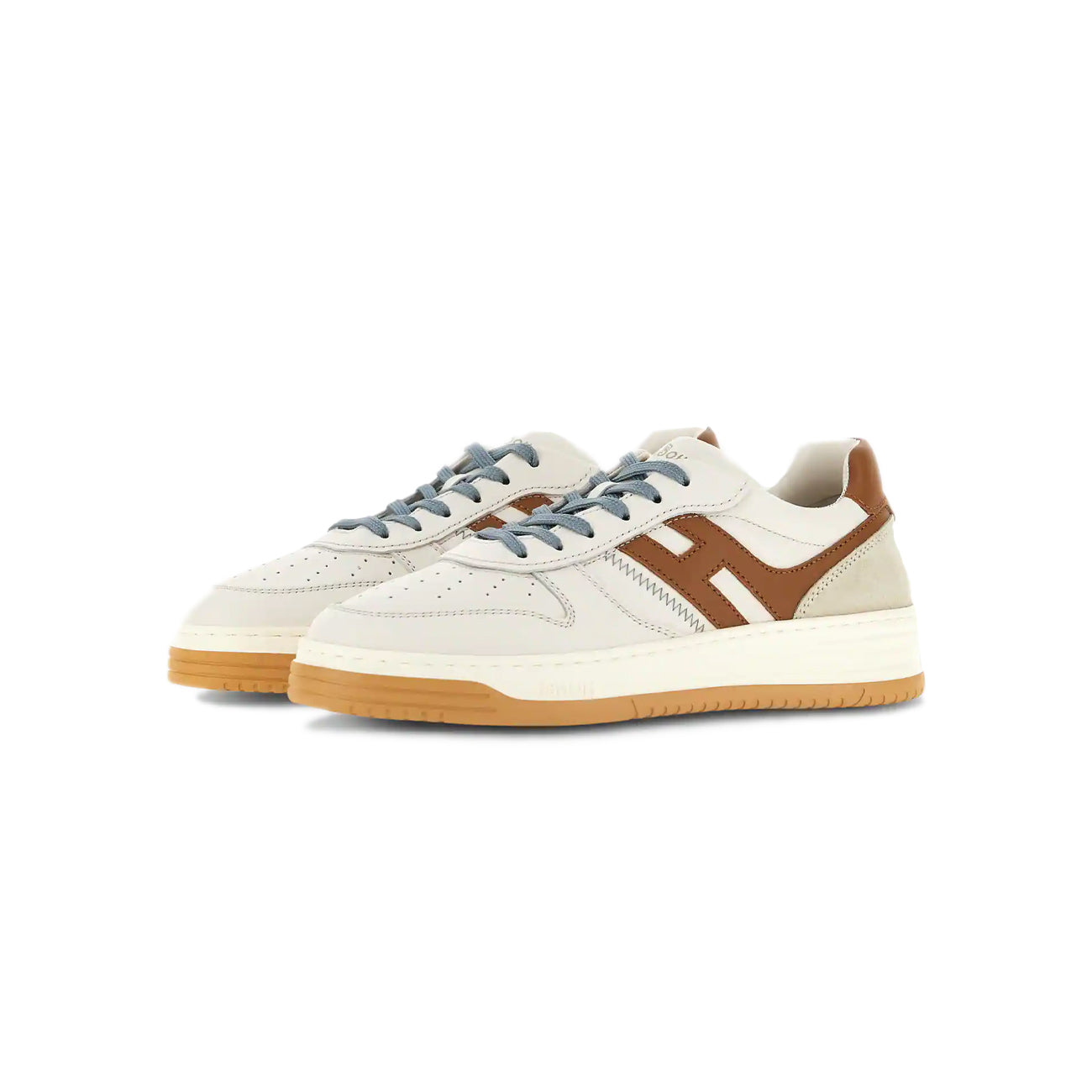 HOGAN Sneakers H630 Uomo Burro Cuoio HXM6300EU50ODZ0FRK BIANCO/CUOIO 