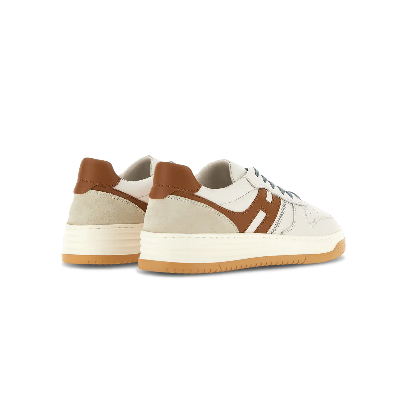 HOGAN Sneakers H630 Uomo Burro Cuoio HXM6300EU50ODZ0FRK BIANCO/CUOIO 