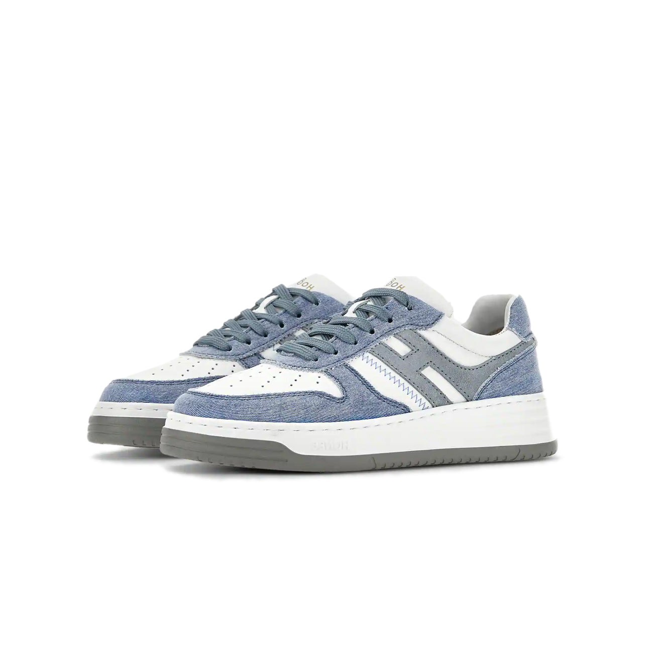 HOGAN Sneakers H630 Donna Bianco Denim HXW6300EU50T57137K BIANCO/DENIM 