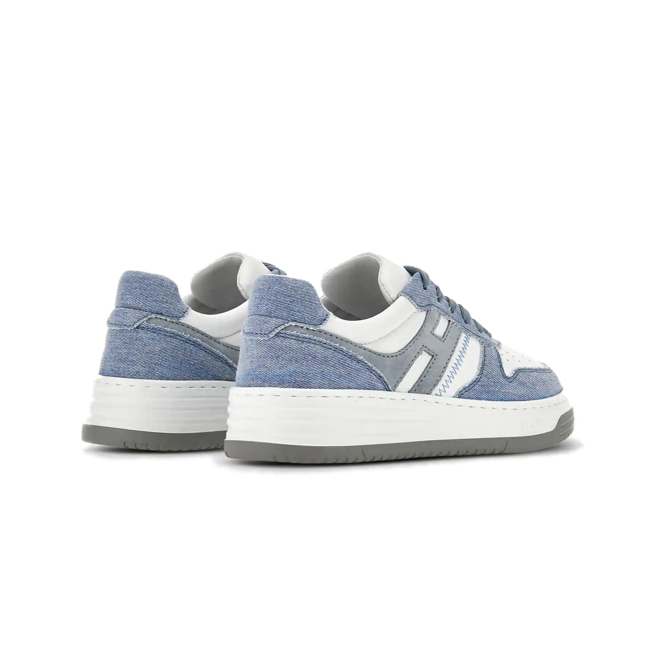 HOGAN Sneakers H630 Donna Bianco Denim HXW6300EU50T57137K BIANCO/DENIM 