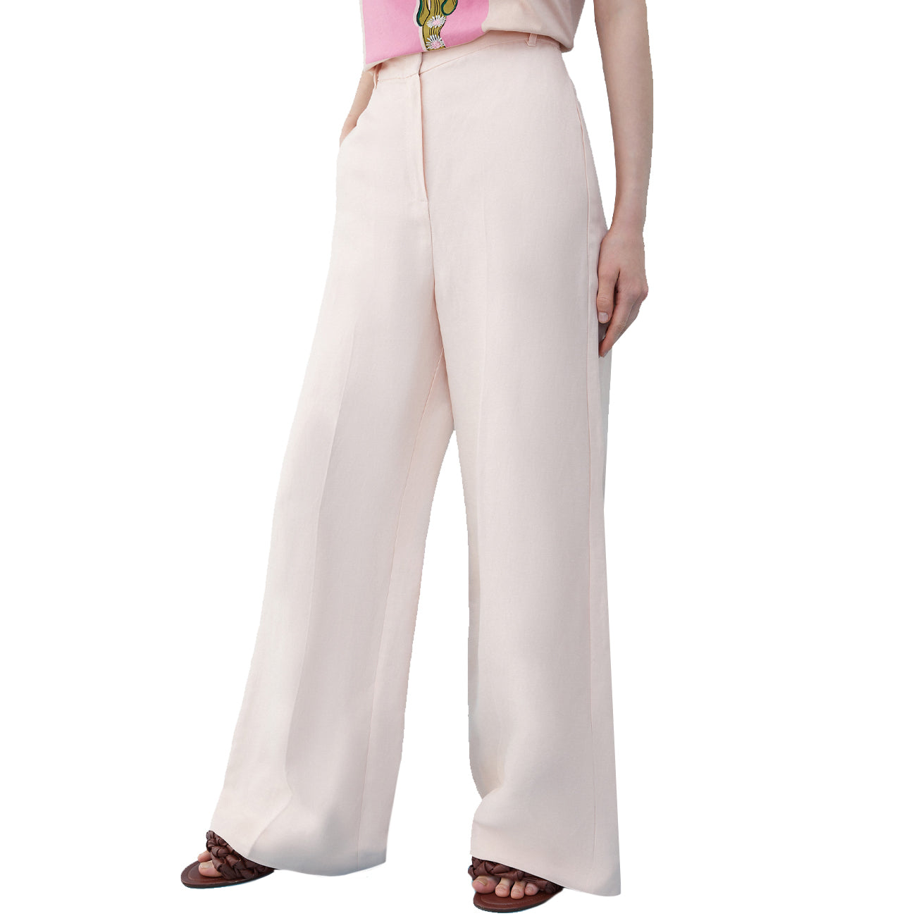 IBLUES Pantaloni Caduca Donna Cipria CADUCA 2417131122200 005 CIPRIA 