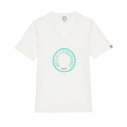 INES DE LA FRESSANGE T-Shirt Pia Donna Ecru Turquoise 12Y038CO222 F032 ECRU TURQUOISE 