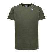 K-WAY T-Shirt Girocollo Edouard Uomo Green Blackish K007JE0 WMR GREEN BLACKISH 